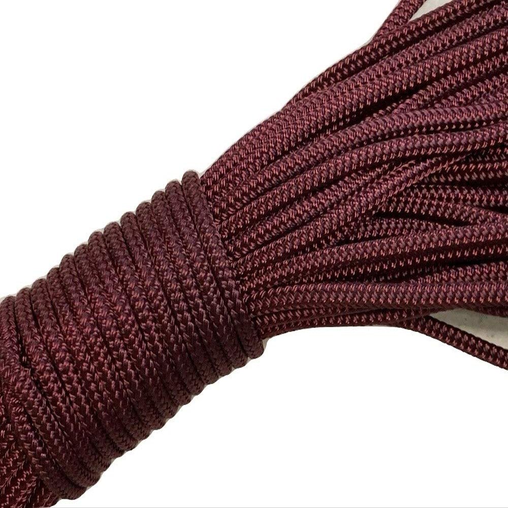 Double Braid Polyester Rope 1/4 Inch, Burgundy (300)