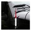 TRUE SPIKE 9 inch White RED TIP PENETRATOR Fat Bullet Antenna with Anti-Theft + Copper Coil in Heavy Gauge CNC Machined Billet Aluminum Short Compatible with Jeep Wrangler JK JKU JL JLU view 2