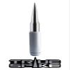 TRUE SPIKE 9 inch White Silver TIP PENETRATOR Fat Bullet Antenna with Anti-Theft + Copper Coil in Heavy Gauge CNC Machined Billet Aluminum Short Compatible with Dodge Ram 1500 2500 3500 1994-2008 view 1