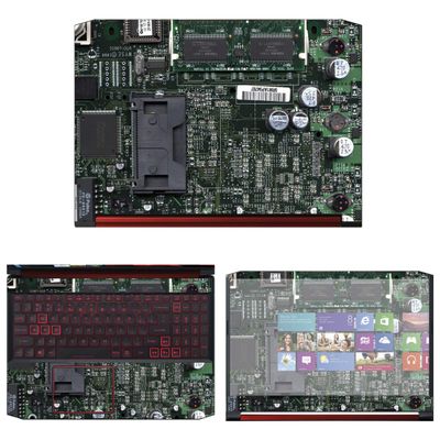 Decalrus - Protective Decal Circuit Board Skin Sticker for Acer Nitro 5 AN515-54 (15.6" Screen) case Cover wrap ACnitro5_AN515-54-8