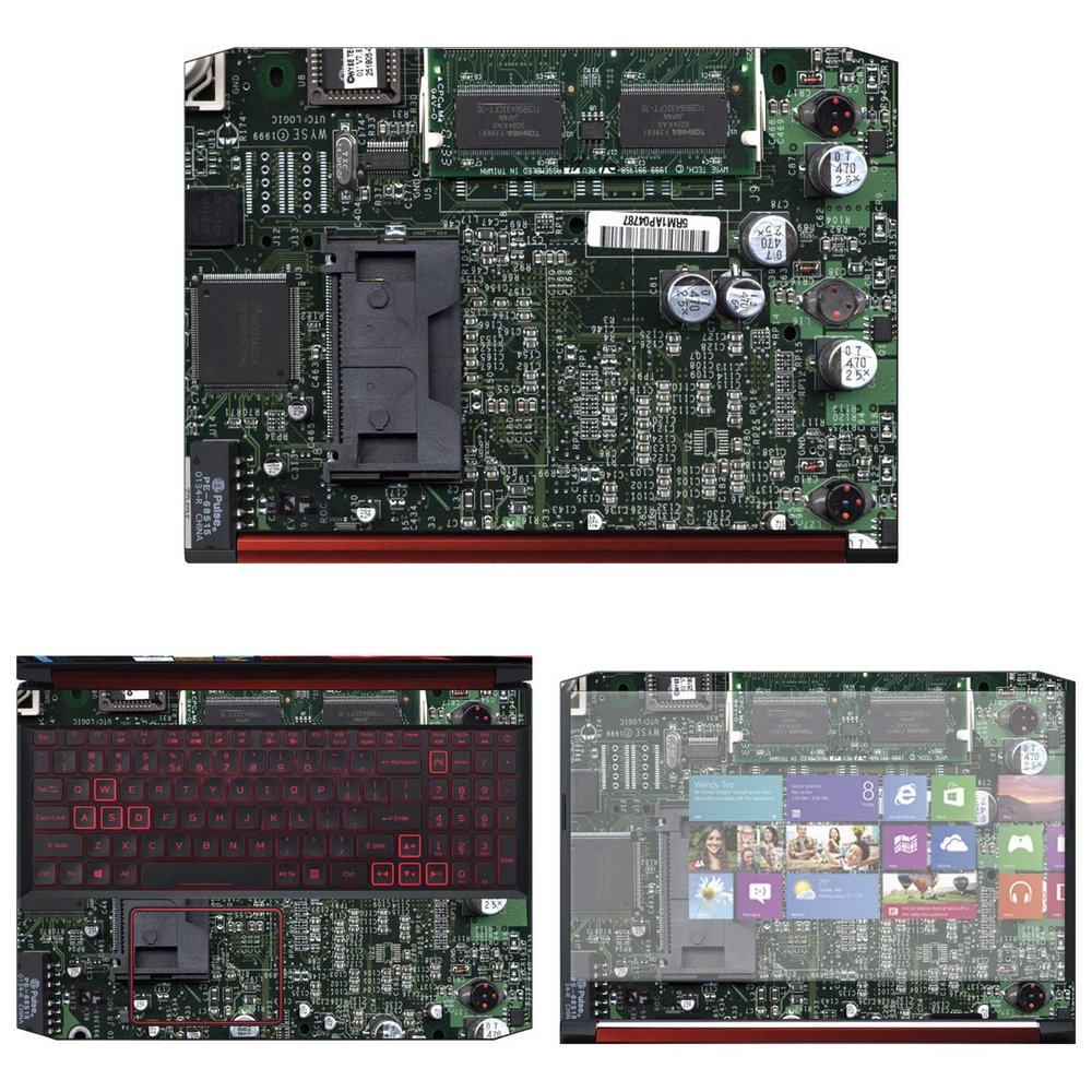 Decalrus - Protective Decal Circuit Board Skin Sticker for Acer Nitro 5 AN515-54 (15.6" Screen) case Cover wrap ACnitro5_AN515-54-8