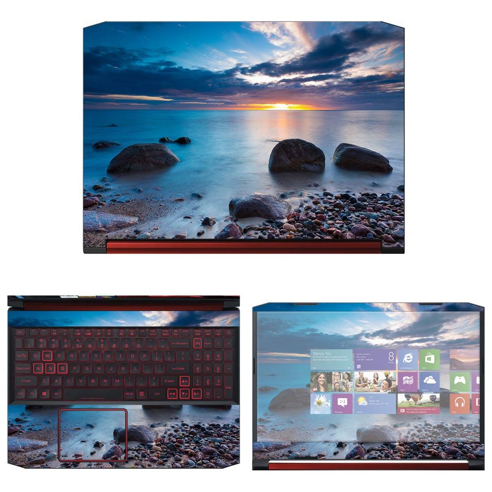 Decalrus - Protective Decal Ocean Scene Skin Sticker for Acer Nitro 5 AN515-54 (15.6" Screen) case Cover wrap ACnitro5_AN515-54-255