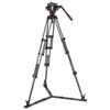 Manfrotto 504X Fluid Video Head with Carbon Fiber Twin Leg Video Tripod and Ground Spreader view 2
