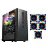 HDYD Gaming Case,Mid-Tower PC Gaming Case ATX/M-ATX/ITX - Front I/O USB 3.0 Port - Transparent Side Panel - 6 Fan Position - Water-Cooling Ready (Color : Black, Size : 5 Fan) view 1