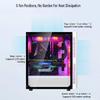 HDYD Gaming Case,Mid-Tower PC Gaming Case ATX/M-ATX/ITX - Front I/O USB 3.0 Port - Transparent Side Panel - 6 Fan Position - Water-Cooling Ready (Color : Black, Size : 5 Fan) view 4
