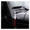 TRUE SPIKE 9 inch RED White TIP PENETRATOR Fat Bullet Antenna with Anti-Theft + Copper Coil in Heavy Gauge CNC Machined Billet Aluminum Short Compatible with Jeep Wrangler JK JKU JL JLU view 2