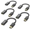BENFEI 4K DisplayPort to HDMI Adapter 5 Pack, Uni-Directional DP 1.2 Computer to HDMI 1.4 Screen Gold-Plated DP Display Port to HDMI Adapter (Male to Female) Compatible with Lenovo Dell HP Passive view 1