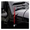 TRUE SPIKE 9 inch RED PENETRATOR Fat Bullet Antenna with Anti-Theft + Copper Coil in Heavy Gauge CNC Machined Billet Aluminum Short Compatible with Jeep Wrangler JK JKU JL JLU view 2