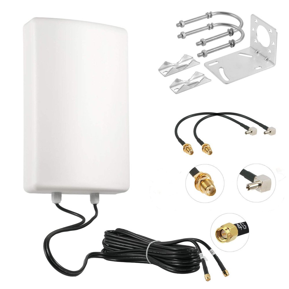 11dBi High Gain 4G LTE 5G Waterproof Dual Polarized MIMO Antenna with Dual 5 Meter Cable SMA/TS9 Connector for Netgear Nighthawk M6/M6 Pro, M5/MR5100, M1/MR1100, MiFi Mobile Hotspot Router, Eifagur