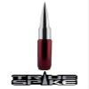 TRUE SPIKE 9 inch RED Silver TIP PENETRATOR Fat Bullet Antenna with Anti-Theft + Copper Coil in Heavy Gauge CNC Machined Billet Aluminum Short Compatible with Jeep Wrangler JK JKU JL JLU view 1