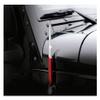 TRUE SPIKE 9 inch RED Silver TIP PENETRATOR Fat Bullet Antenna with Anti-Theft + Copper Coil in Heavy Gauge CNC Machined Billet Aluminum Short Compatible with Jeep Wrangler JK JKU JL JLU view 2