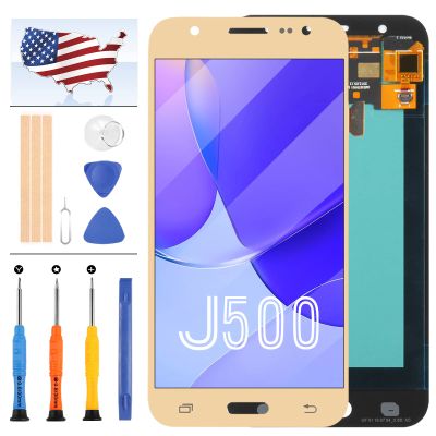 OLED for Samsung Galaxy J5 2015 J500 Screen Replacement J500F SM-J500F 500Y J500M LCD Display Parts Assembly Touch Sensor Digitizer Glass Lens Kit (OLED Gold)