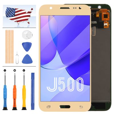 TFT for Samsung Galaxy J5 2015 J500 Screen Replacement J500F SM-J500F 500Y J500M LCD Display Parts Assembly Touch Sensor Digitizer Glass Lens Kit (TFT Gold)
