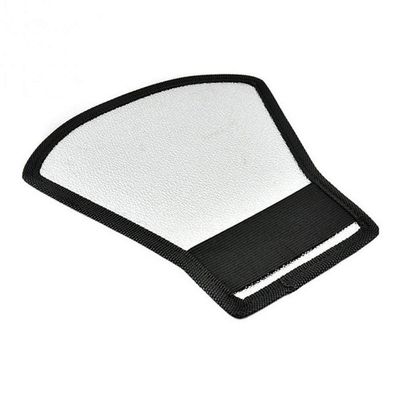 1 Piece Flash Diffuser Reflector Premium Two-Sided Silver/White Bend Bounce Flash Reflector Kit with Elastic Strap