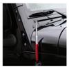 TRUE SPIKE 9 inch RED Gunmetal TIP PENETRATOR Fat Bullet Antenna with Anti-Theft + Copper Coil in Heavy Gauge CNC Machined Billet Aluminum Short Compatible with Jeep Wrangler TJ 97-06 1997-2006 view 2