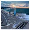TRUE SPIKE 9 inch Blue Gunmetal TIP PENETRATOR Fat Bullet Antenna with Anti-Theft + Copper Coil in Heavy Gauge CNC Machined Billet Aluminum Short Compatible with Toyota Tacoma view 2