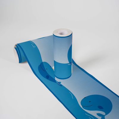 Lovely Kids Self-Adhesive Ocean Friends Border for Kids Bedroom 5.00 m x 15.5 cm Blue Made in Germany 403721 40372-1