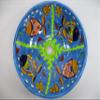 14" round TALAVERA VESSEL SINK Mexican handmade ceramic bathroom basin, folk art view 2