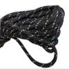 Yacht Braid Polyester Rope 9/16 inch, Black with Silver Tracers (100) view 1