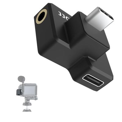 JJC Dual USB-C 3.5mm Mic Adapter for DJI Osmo Action 1 (Only),Not Compatible with DJI Osmo Action 2 3 4,Audio Adapter Vlogging Accessories for OSMO Action 1 Camera (Only)