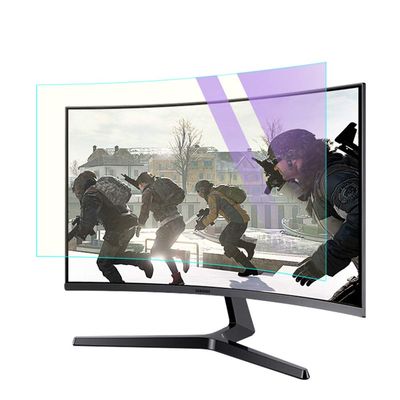 CapriTech 32 Inch Anti Blue Light Monitor Screen Protector -Anti Glare Filter Film for Curved screen, No Air Bubbles/Relieve Eyestrain/Ultra Clear