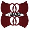 Universal Cloth Face Masks Reusable Dust & Allergy Masks 100% Cotton, 2 Layer, Washable, for Teens & Adults Protects from Dust, Pollen, Pet Dander & More (Maroon, Large- Pack of 4) view 2
