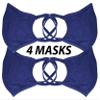 Universal Cloth Face Masks Reusable Dust & Allergy Masks 100% Cotton, 2 Layer, Washable, for Teens & Adults Protects from Dust, Pollen, Pet Dander & More (Blue, Medium- Pack of 4) view 2