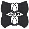 Universal Cloth Face Masks Reusable Dust & Allergy Masks 100% Cotton, 2 Layer, Washable, for Teens & Adults Protects from Dust, Pollen, Pet Dander & More (Black, Large- Pack of 4) view 2