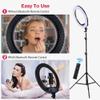 18 inch LED Ring Light with Tripod Stand Dimmable Makeup Selfie Ring Light for Studio Portrait YouTube Vlog Video Shooting with Carrying Bag and Remote Controller, CRI 90 view 3