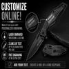 GIFTS INFINITY Customized Engraved Pocket Folding Knife - Groomsmen Wedding Party Monogrammed (Black Metal) view 2
