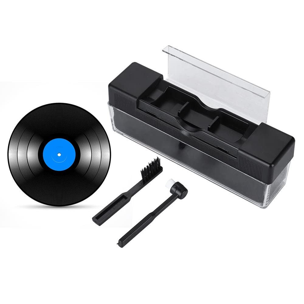 Cuifati Record Cleaner Brush,Audio Record Cleaner Brush Anti Static Record Cleaner Cleaning Brush Dust Remover for Record Player, Environmentally Friendly Formula