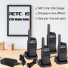 Retevis RT68 Two Way Radios Long Range,Walkie Talkies for Adults Rechargeable with 5 Port USB Charging Station,Portable FRS Two-Way Radios Hunting Outdoors Hiking Road Trips(4 Pack) view 2