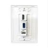 DIYTECH Premium 1 HDMI, 1 USB, 1 Ethernet Cat 6 RJ45, Pass Through, with Mounting Bracket, for Ethernet HDMI USB Setups, Screwless Wall Plate Outlet - White view 4