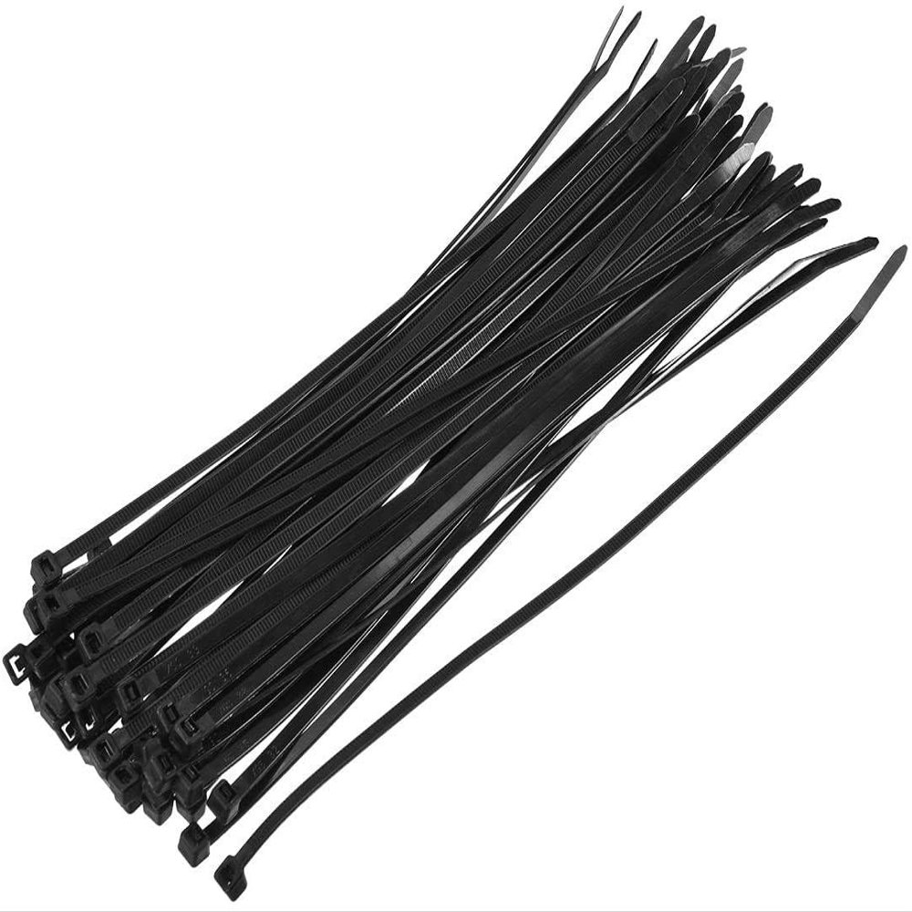 MroMax 60pcs Cable Zip Ties 250mm x 4.8mm Self-Locking Multi-Purpose Nylon Zip Cable Ties Cord Wire Cable Tie Management Black
