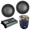 Harmony Audio HA-A800.1 Car Stereo Class D Mono 1600W Subwoofer Amplifier, R-W12D2 R Series 2250W Peak 12" Subwoofer and HA-AK4 Complete 4 Gauge 1800W Amp Install Kit view 1