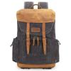 Allacki Large Capacity Vintage Waterproof Camera Bag SLR Waxed Canvas Backpack (Dark gray) view 1