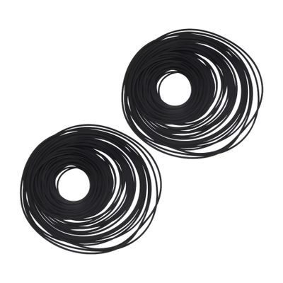 MEFONKOU Recorder Rubber Belts 40-135mm for Tape Machine1mm Width 100 Pcs