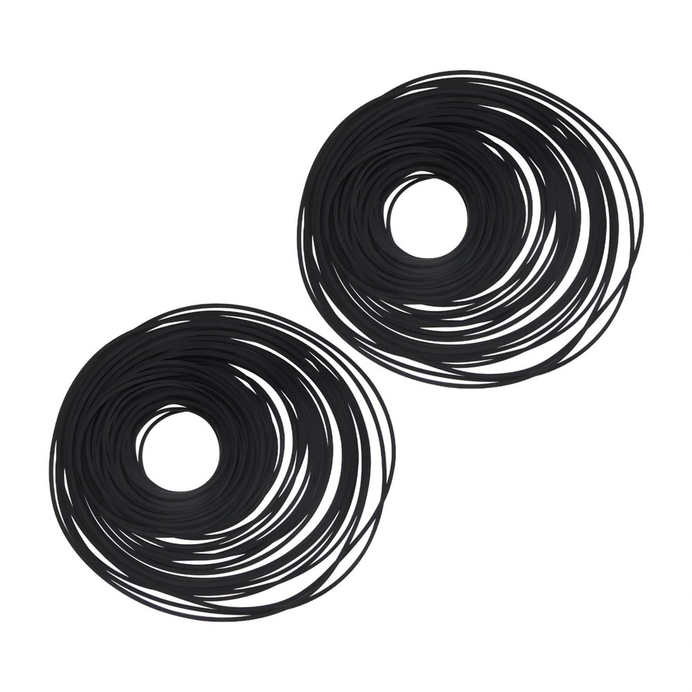 MEFONKOU Recorder Rubber Belts 40-135mm for Tape Machine1mm Width 100 Pcs