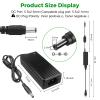 12V 5A Power Supply - LeTaoXing AC 100-240V to DC 12V5A 60W Switching Power Adapter 12 Volt Transformers A Universal with 5.5x2.1mm dc 8 Way 1 Female to 8 Male Power Splitter Cable 8CH view 2