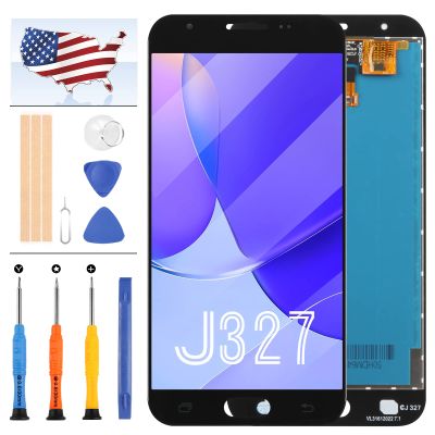 TFT Material for Samsung Galaxy J3 2017 Prime J327 Screen Replacement LCD Emerge J327A J327V J327P J327T1 J327R4 Display Matrix Panel Parts Assembly Touch Sensor Digitizer Glass Lens Kit (TFT Black)
