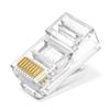 100Pcs RJ45 Ethernet Cables Module Plug Network Connector RJ-45 Crystal Heads Transparent Cat6 Cat5e Gold Plated Cable Crimp Connectors view 2