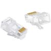100Pcs RJ45 Ethernet Cables Module Plug Network Connector RJ-45 Crystal Heads Transparent Cat6 Cat5e Gold Plated Cable Crimp Connectors view 3