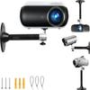 2-Be-Best Mini Projector Wall Mount Stand Black 7.9 in / 20 cm 360 Adjustable Projectors Wall Ceiling Mounts Hanger Holder for LED LCD Video Projectors Camera Office Home School view 1