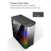 HDYD White Gaming Case,Mid-Tower PC Gaming Case E-ATX/ATX/M-ATX/ITX - Front I/O USB 3.0 Port - Tempered Glass Side Panel - 6 Fan Position - Water-Cooling Ready view 3