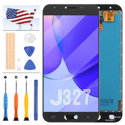 TFT Material for Samsung Galaxy J3 2017 Prime J327 Screen Replacement LCD Emerge J327A J327V J327P J327T1 J327R4 Display Matrix Panel Parts Assembly Touch Sensor Digitizer Glass Lens Kit (TFT Gray)