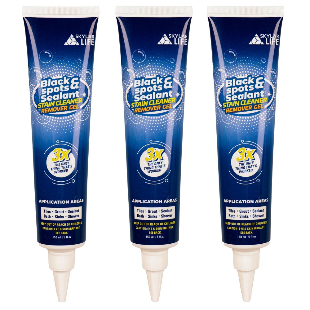 SKYLAR LIFE Black spots & Sealant Cleaner, Caulk Whitener, Black Stain Problem Solver, Best for Home Sink,Kitchen,Showers,Bathroom and Floor Tile (3-Pack)