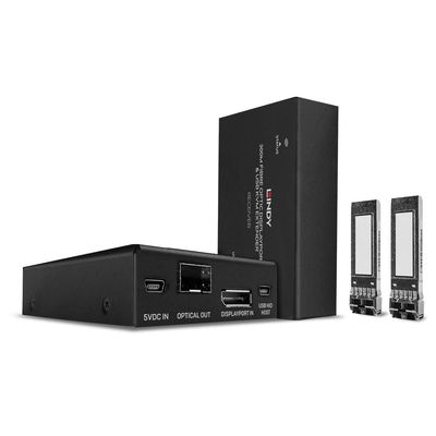 Lindy KVM Extender Kit DisplayPort 1.2 & USB on Fibre Optic 300 m