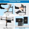 HUANUO Laptop Mount, Height Adjustable Dual Monitor Mount with Laptop Keyboard Tray Fit Two 13 to 27 Inch Flat Curved Computer Screens and 10 to 17 Inch Notebooks view 2