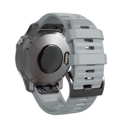 FORFC for Garmin Fenix 7 / 7X / 7s Quick Release Silicone Watch Band Wrist Strap Smart Watch Easyfit Band Strap (Color : Gray, Size : Fenix 7X)