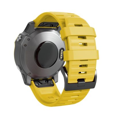 FORFC for Garmin Fenix 7 / 7X / 7s Quick Release Silicone Watch Band Wrist Strap Smart Watch Easyfit Band Strap (Color : Yellow, Size : Fenix 7S)